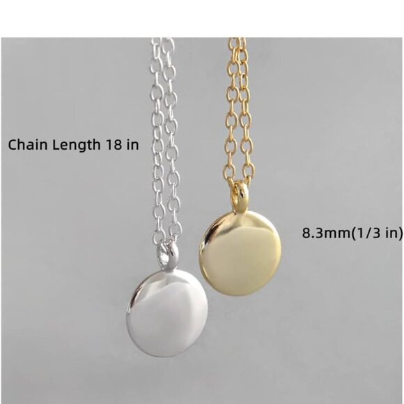 Elegant Hypoallergenic Gold Coin Choker - Simple 925 Silver Necklace Gift Boxed - Picture 6 of 6